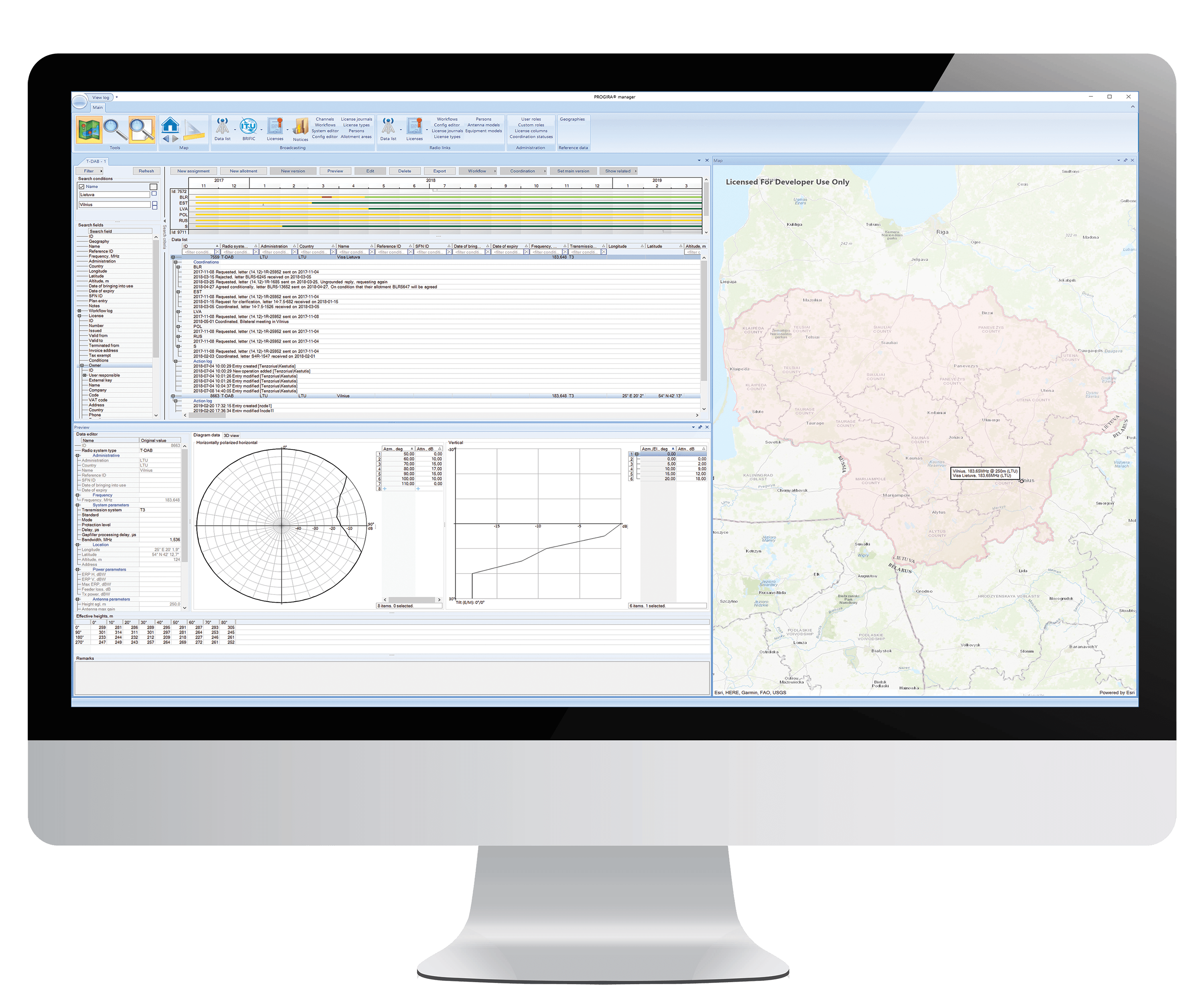 spectrum management screen